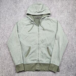 Pact Organic Hoodie Sweatshirt Mens Medium Green Full Zip Fleece Organic Casual